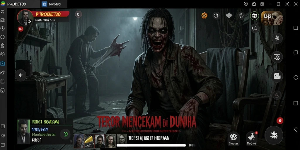 Screenshot menampilkan momen menegangkan dalam gameplay Horror.