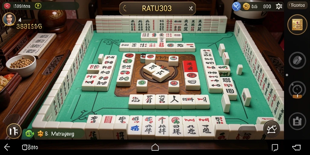Tampilan gameplay seru dari RATU303 saat bermain Mahjong.